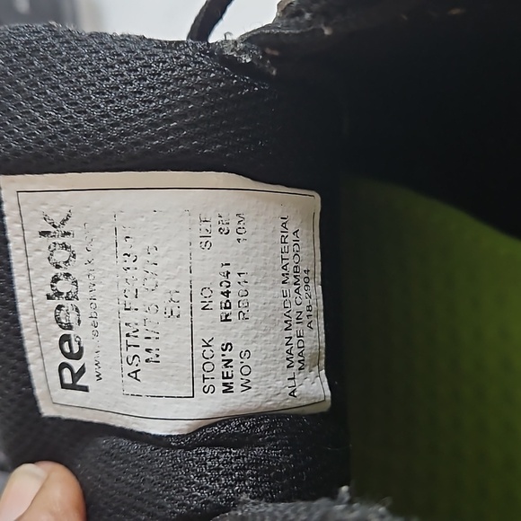 Reebok Alloy Toe Sublite Cushion work Shoe sz unisex W 10 M 8 Black Pre-… - Picture 11 of 11